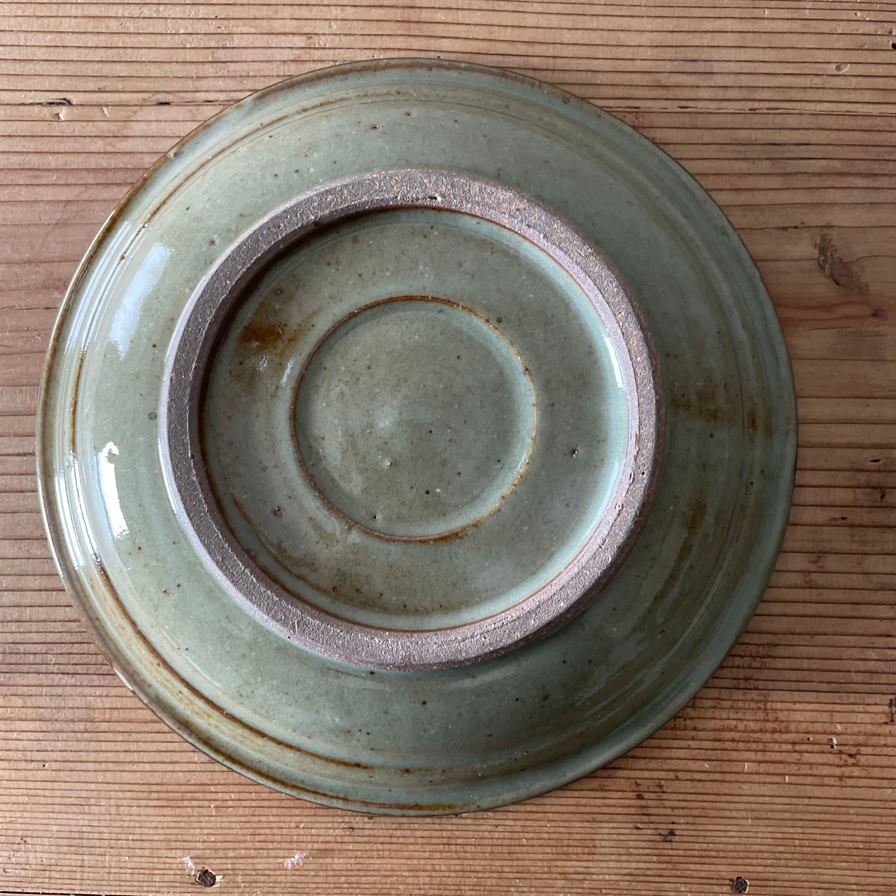 袖師窯 草絵5寸皿 茶(小) | 器屋summer
