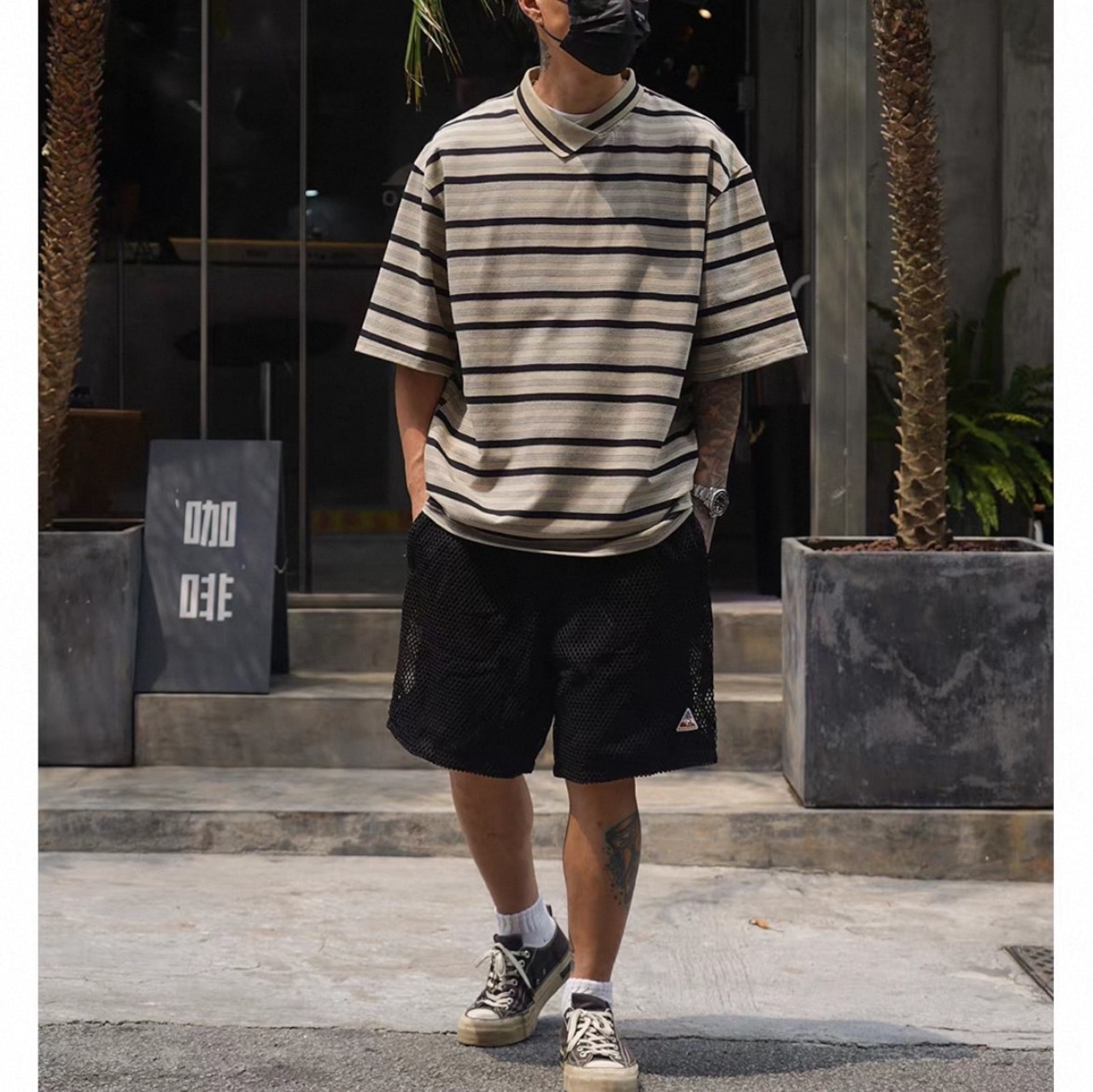 Layered look striped tee 1490 - 13