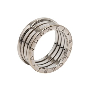 ブルガリ ビーゼロワン 4バンド リング 指輪 #60 K18WG ホワイトゴールド メンズ BVLGARI 【中古】