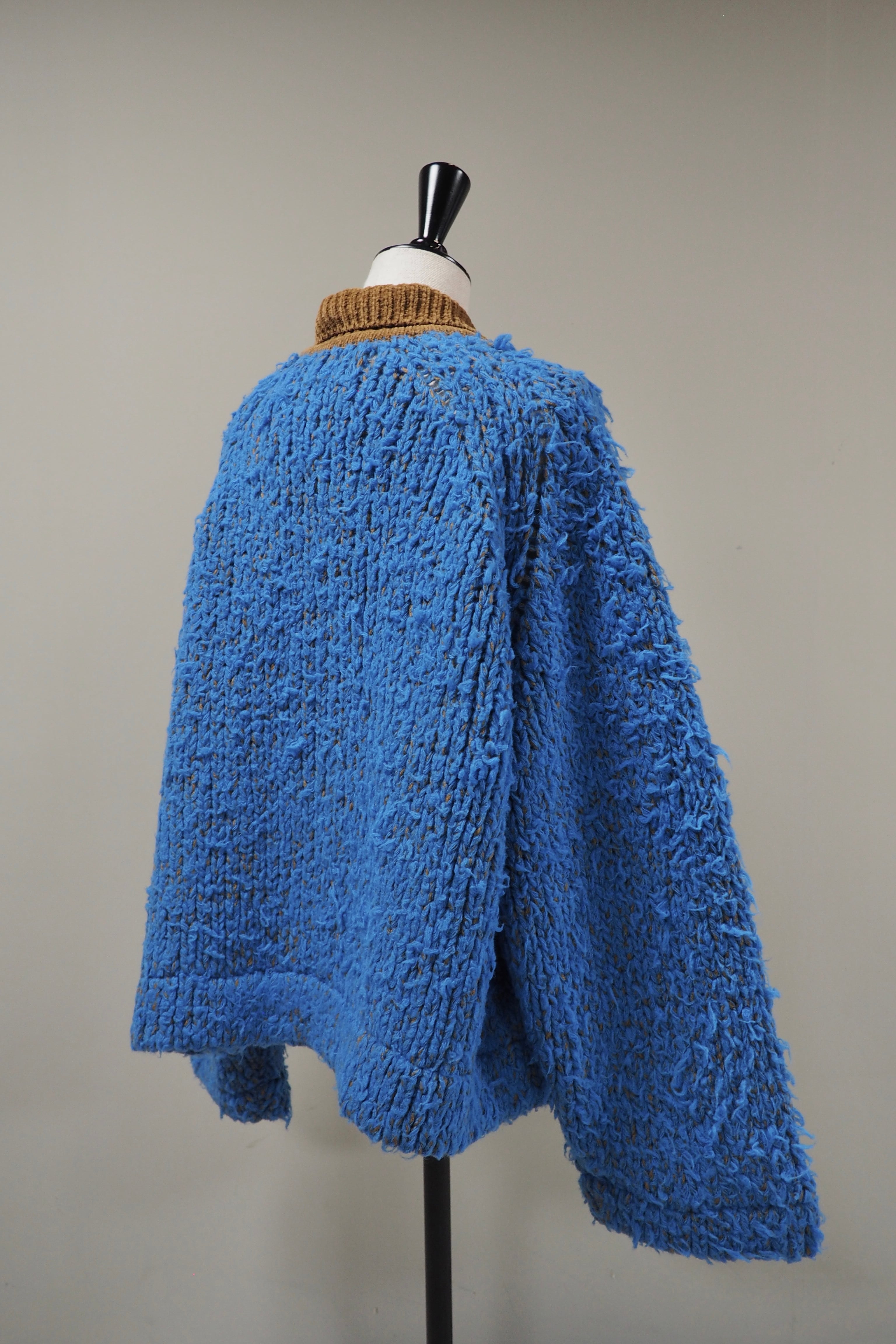 kota gushiken】Fisherman's Wool Fur Jacket -Light Blue- | loop