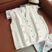3色／透かし編み刺繍ニットベスト ・12072