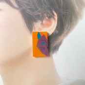 【diabo a quatro ディアボ ア クアトロ】ピアス　スクエア　CAT & WOMAN