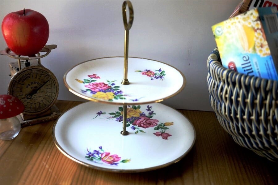 WOOD&SONS 2段ケーキスタンド 英国アフタヌーンティー UKヴィンテージ