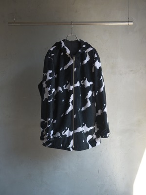 【ご予約商品】Solid / Cow Pattern Reversible Hooded Coat