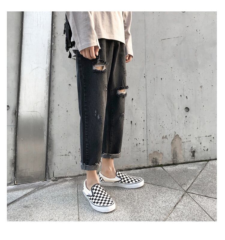 全2色 デニム パンツ ストレート カジュアル 無地 おしゃれ