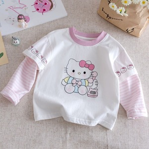 【80-130】秋新作 カートゥーンプリント長袖Tシャツ A1219