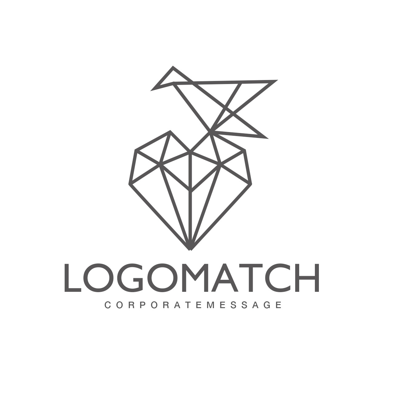 幸せの宝石ハートのロゴ