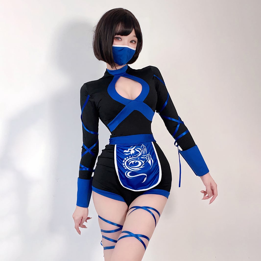 2色【4点セット】ハロウィン コスプレ ホラー 個性派 忍者 セクシー
