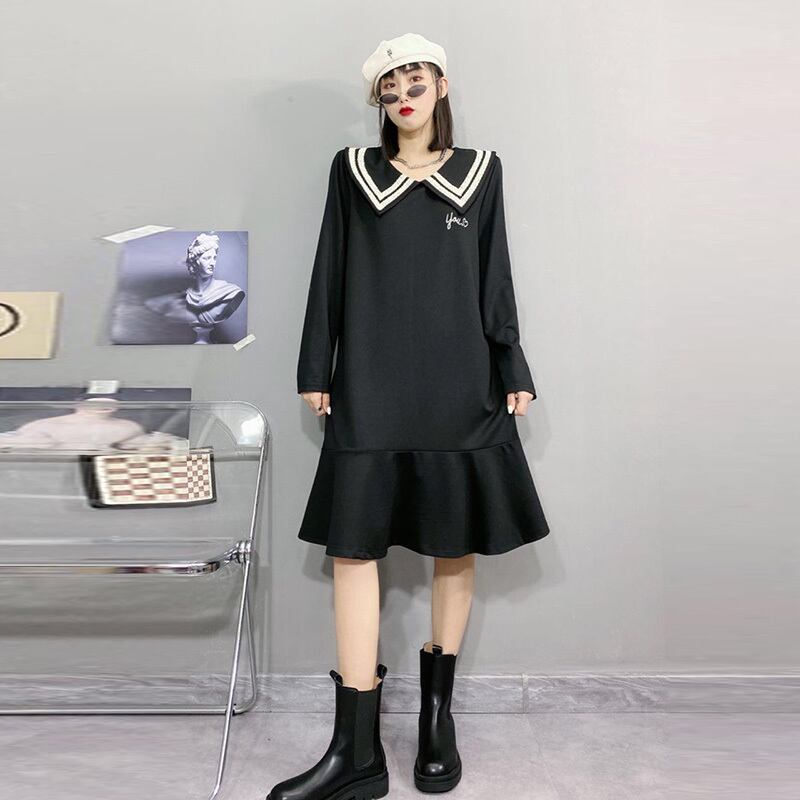 2020年秋新しいプラスサイズファットmmスリムラペルドレスプラスファットプラススカートウエスタンスタイルの婦人服 ミックスインファッション96507526725