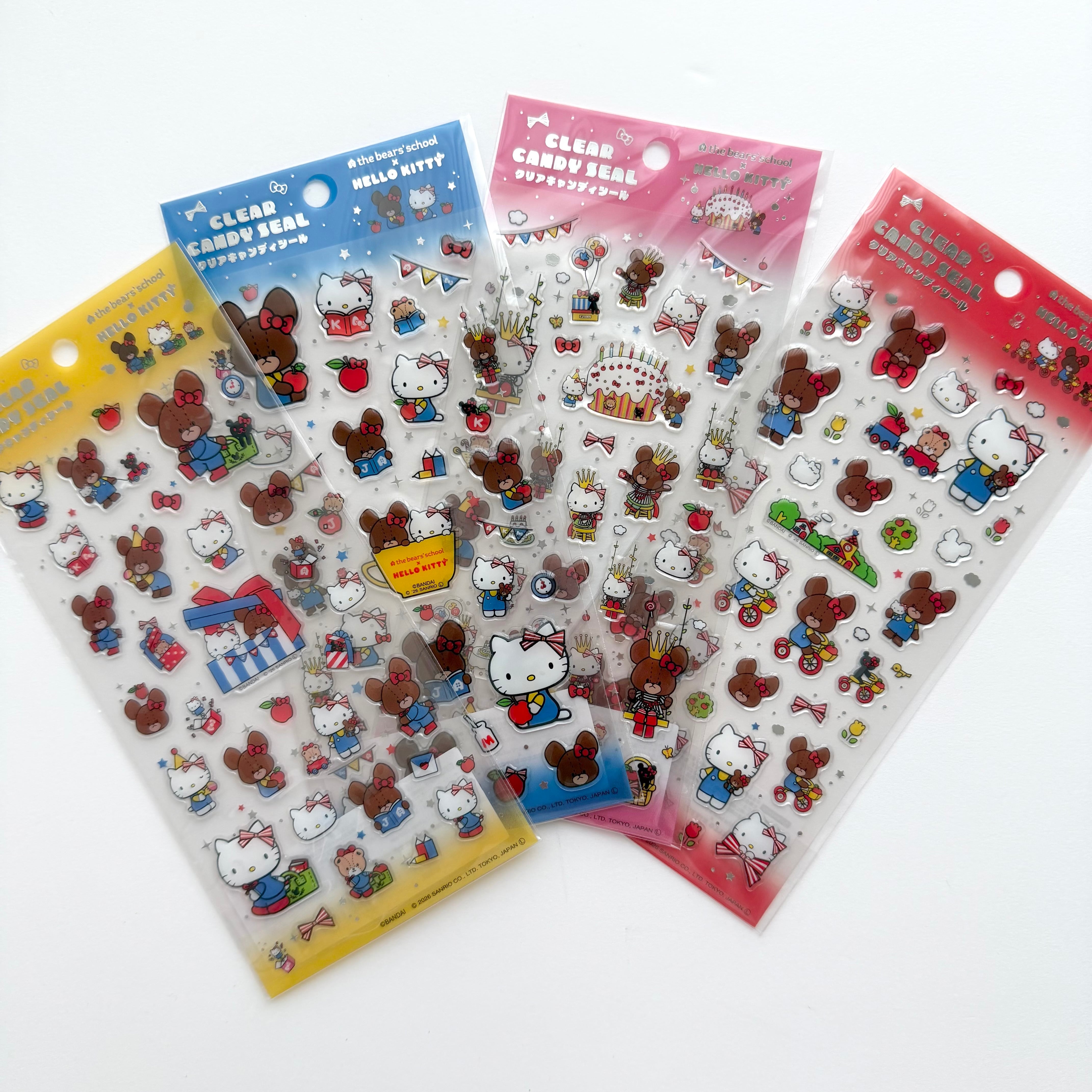 くまのがっこう×ハローキティ コラボ クリア キャンディシール Sanrio サンリオ シール