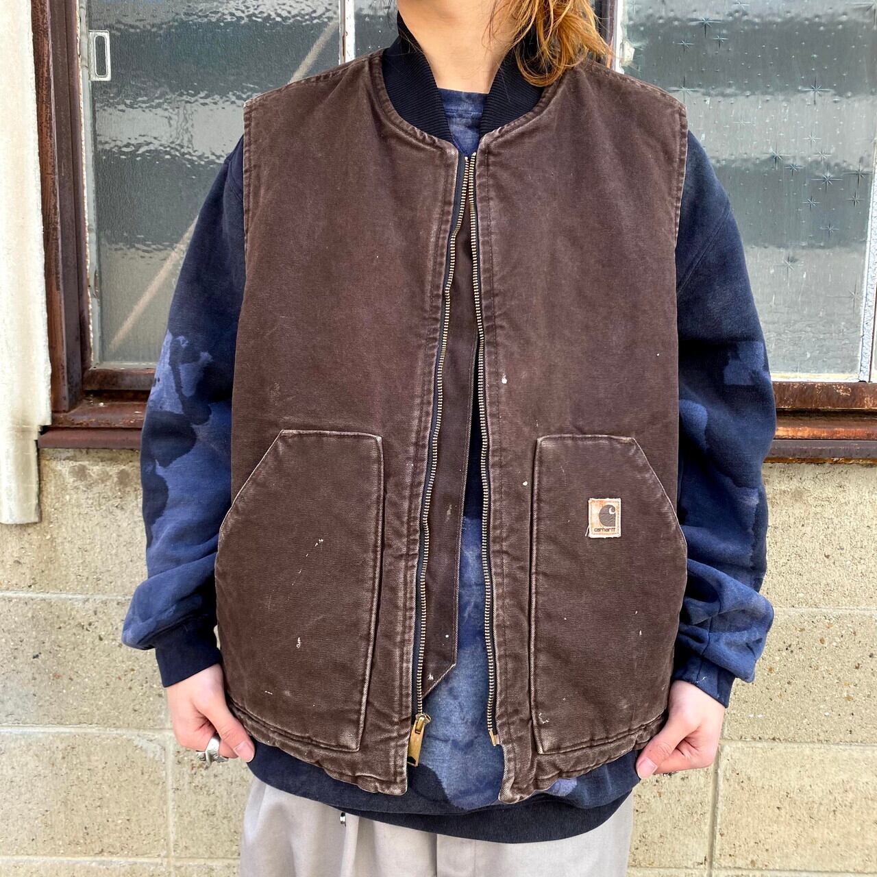 USA製 Carhartt カーハート ダック地 ワークベスト メンズXL USA製 Carhartt カーハート ダック地 ワークベスト メンズXL