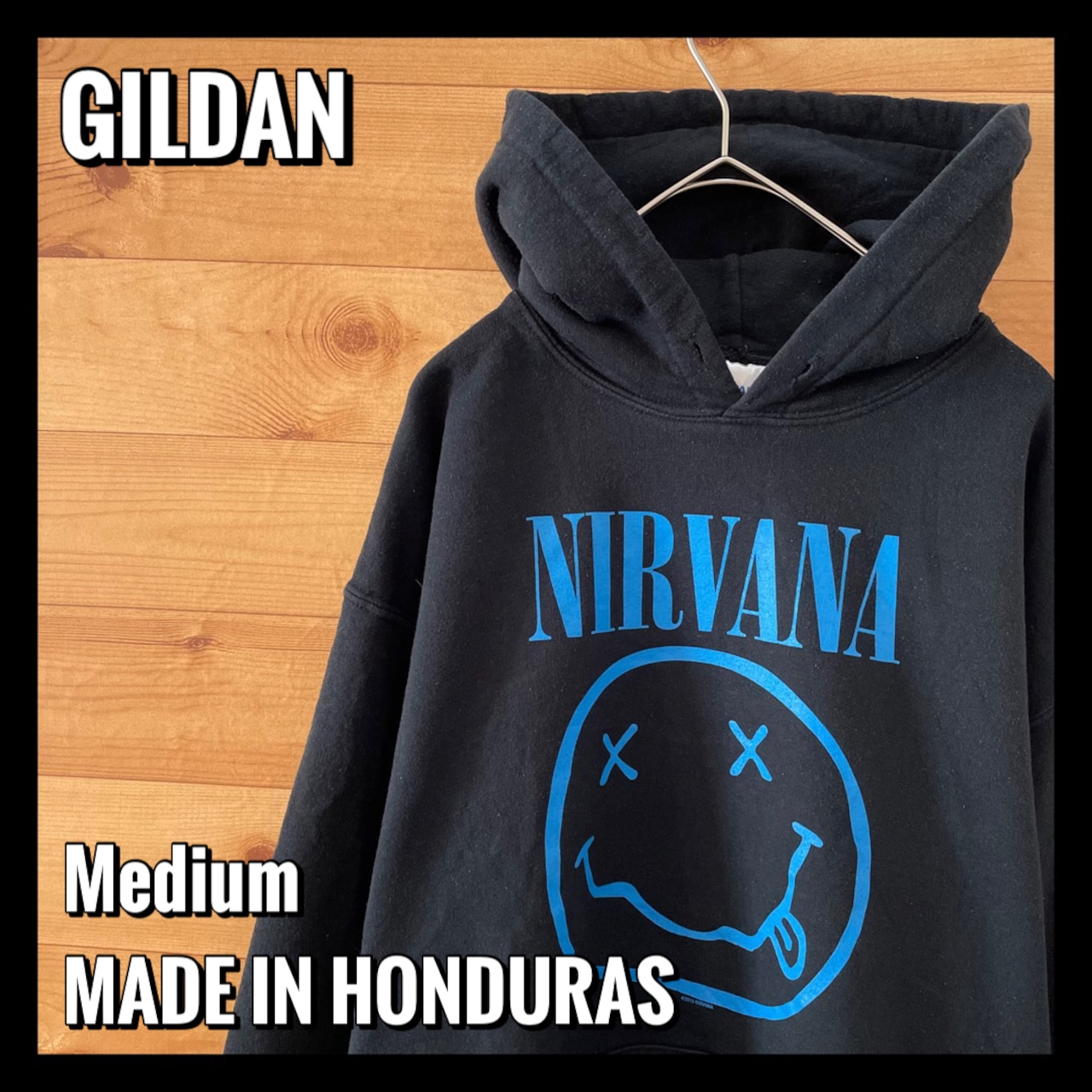 【GILDAN】Nirvana Nevdrmind プリント スウェット バンド パーカー フーディ ニルヴァーナ US古着 アメリカ古着