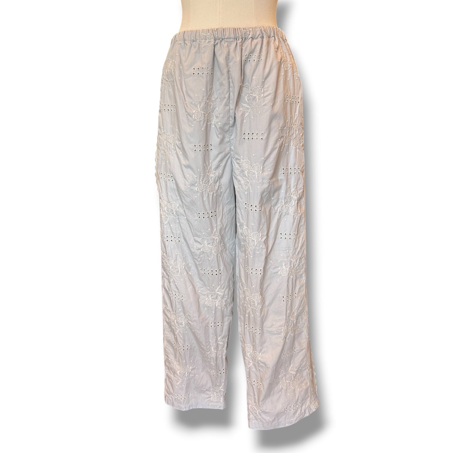 EMBROIDERY PANT'S-Grey【RIVER 】刺繍パンツ リバー