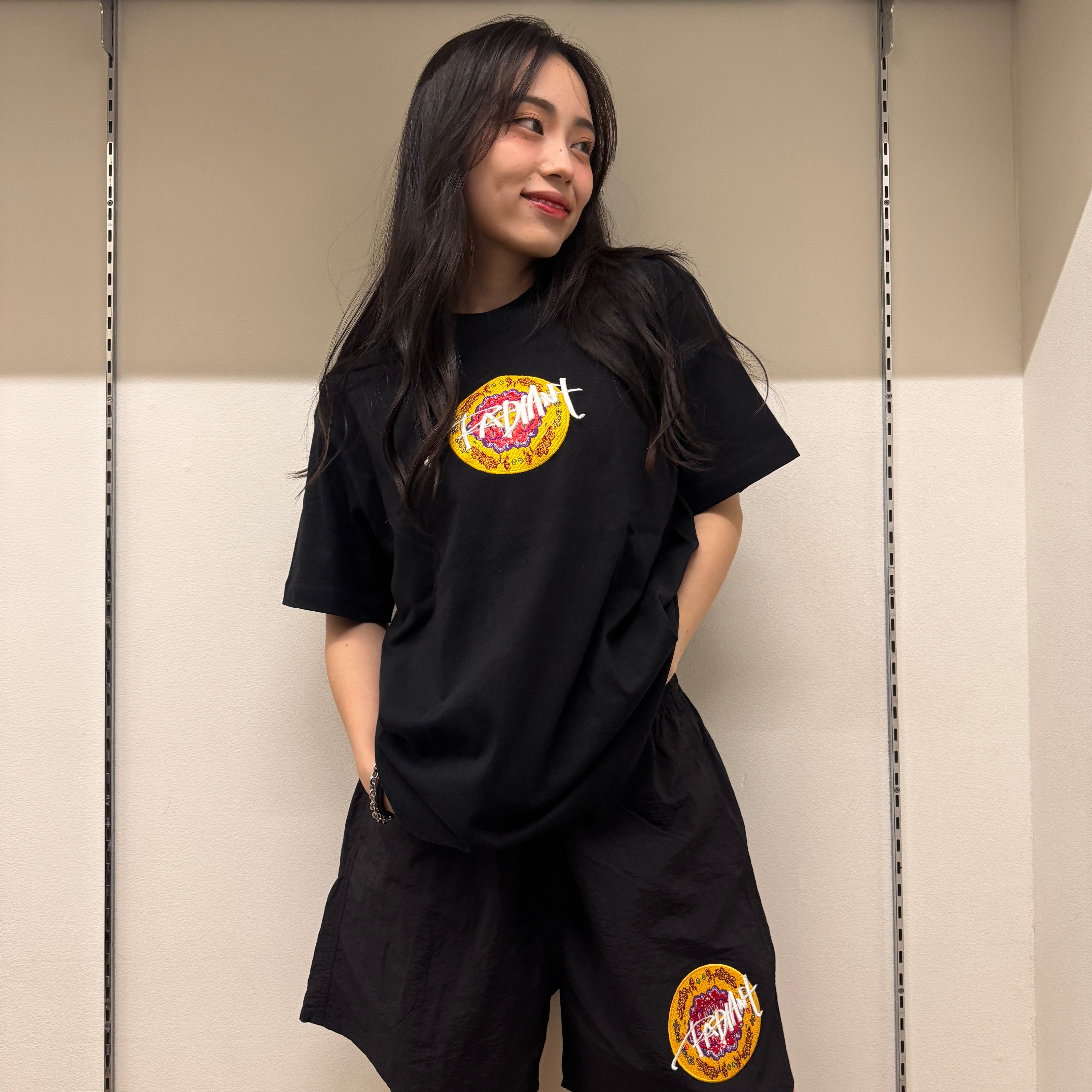 刺繍Tシャツ】沖縄 黄サークルロゴ | RADIANT JAPAN