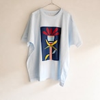 ASEEDONCLOUD アシードンクラウド kafusho T SHIRT/カフウショウTシャツ Flower Print #261803 Sax size S
