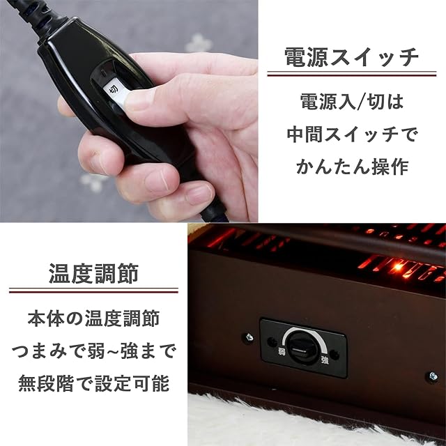 メトロ電気工業 一人用 こたつ ミニ 天板付 省エネ (幅30×奥行30×高さ