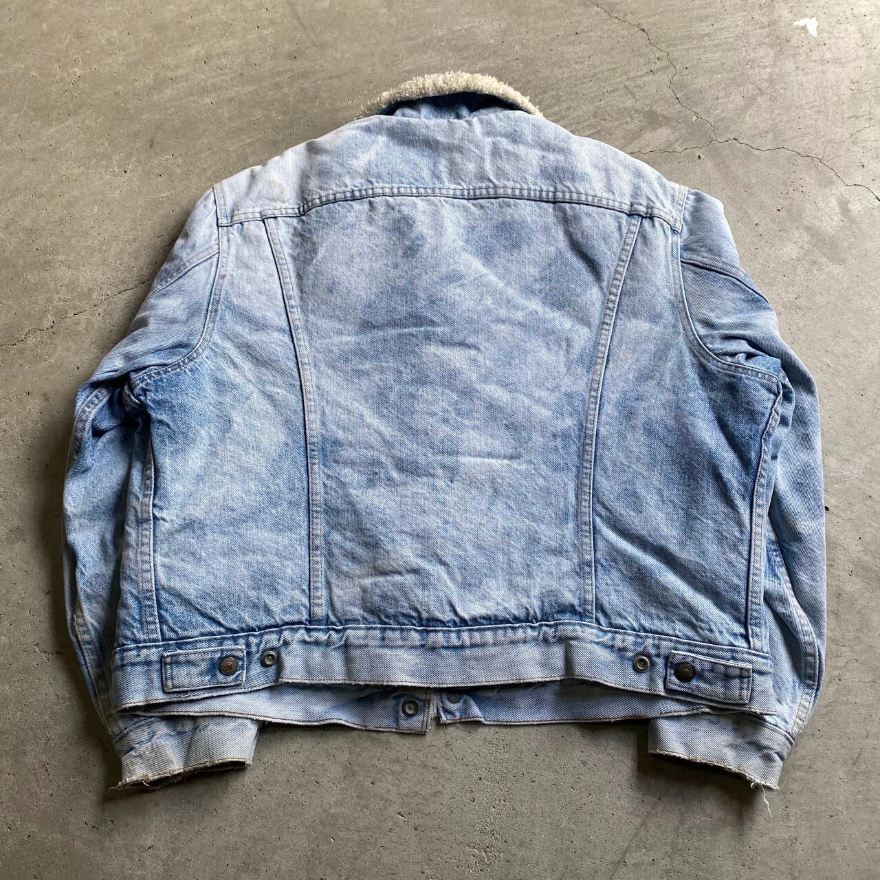 70年代 オレンジタブ Levi's リーバイス タイダイ ブリーチ デニムボアジャケット メンズXL相当 古着 70s ビンテージ ヴィンテージ  【デニムジャケット】【VTG】【CS2211-30】 | cave 古着屋【公式】古着通販サイト