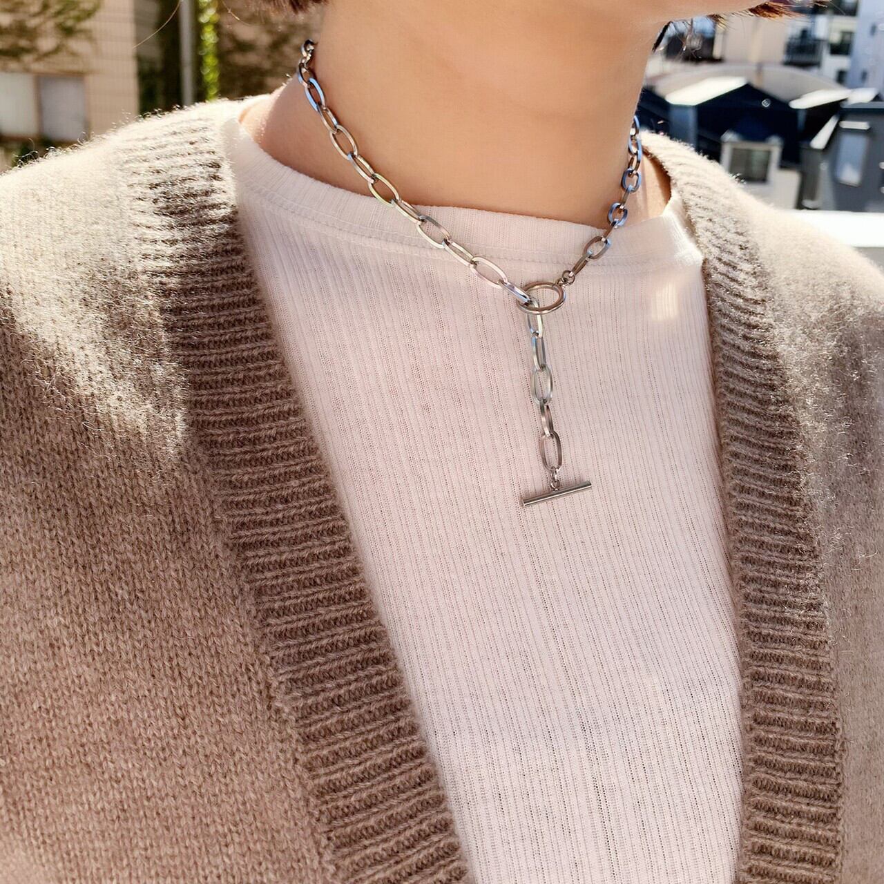 【SELECT】サージカルステンレスOval Chain Necklace