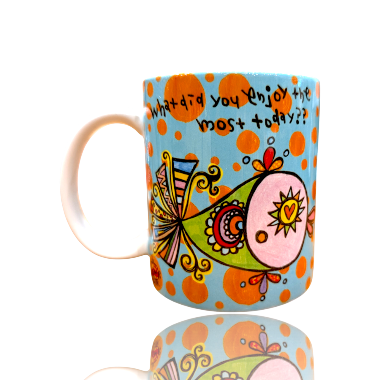 pipi陶器マグカップ 今日一番何が楽しかった?