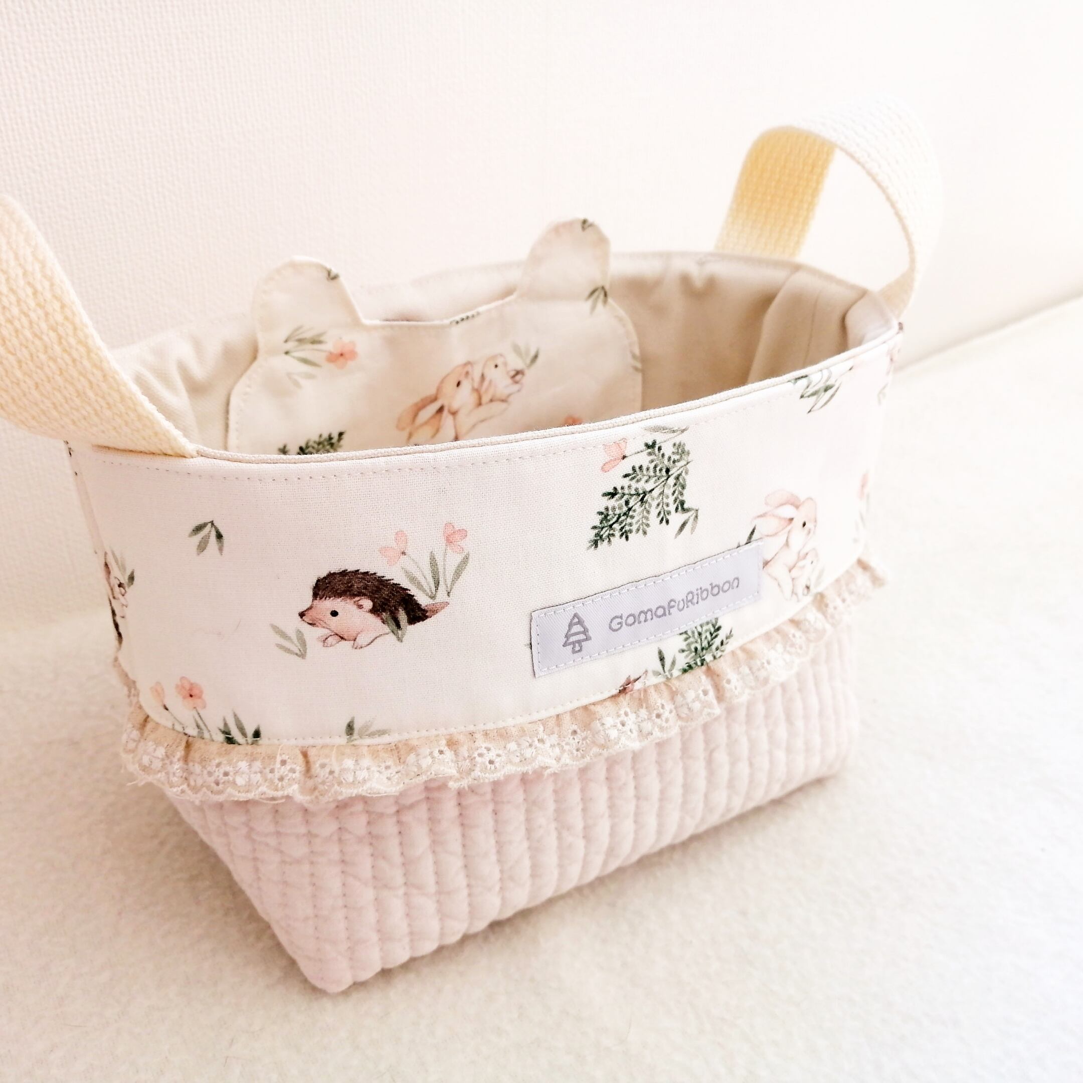 布バスケット うさくまたん