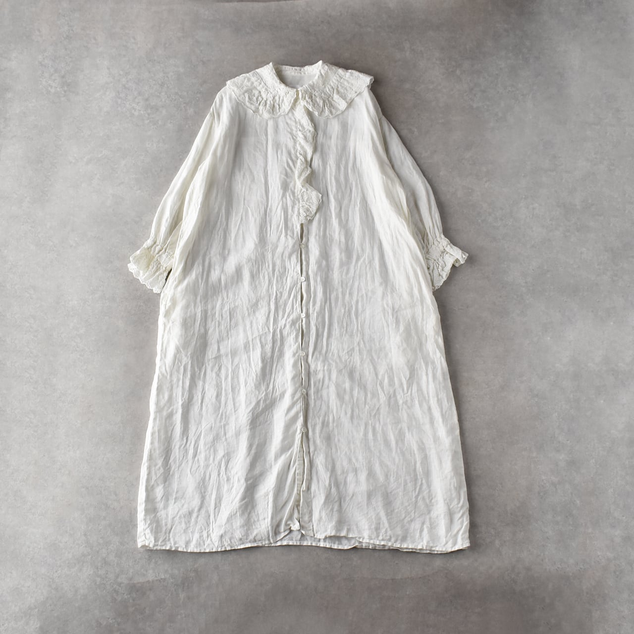 Gauze# ameri ｱﾝﾃｨｰｸﾌﾘﾙﾜﾝﾋﾟｰｽ (ﾛｲﾔﾙﾎﾜｲﾄ) G1162 | NORTHWEST SELECT