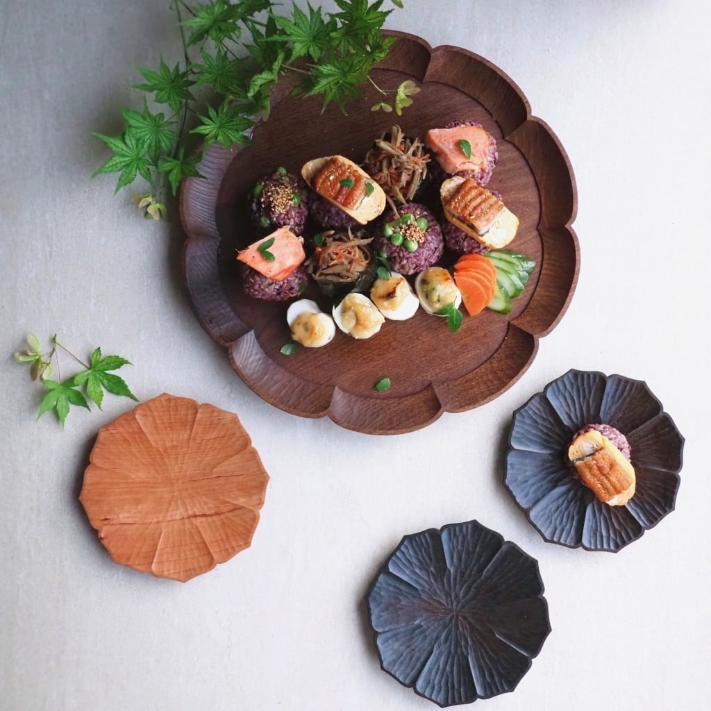 【新品未使用】　濵端弘太　盤皿　プレート 濱端 弘太／花皿 チェリー | ならまちミレー