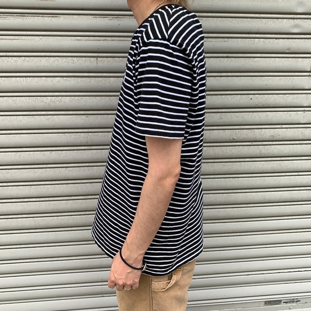 Ralph Lauren ボーダーTシャツ L 白黒 ワンポイント POLO