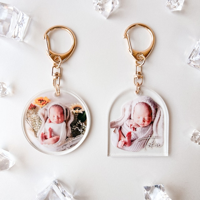 clear photo keyring