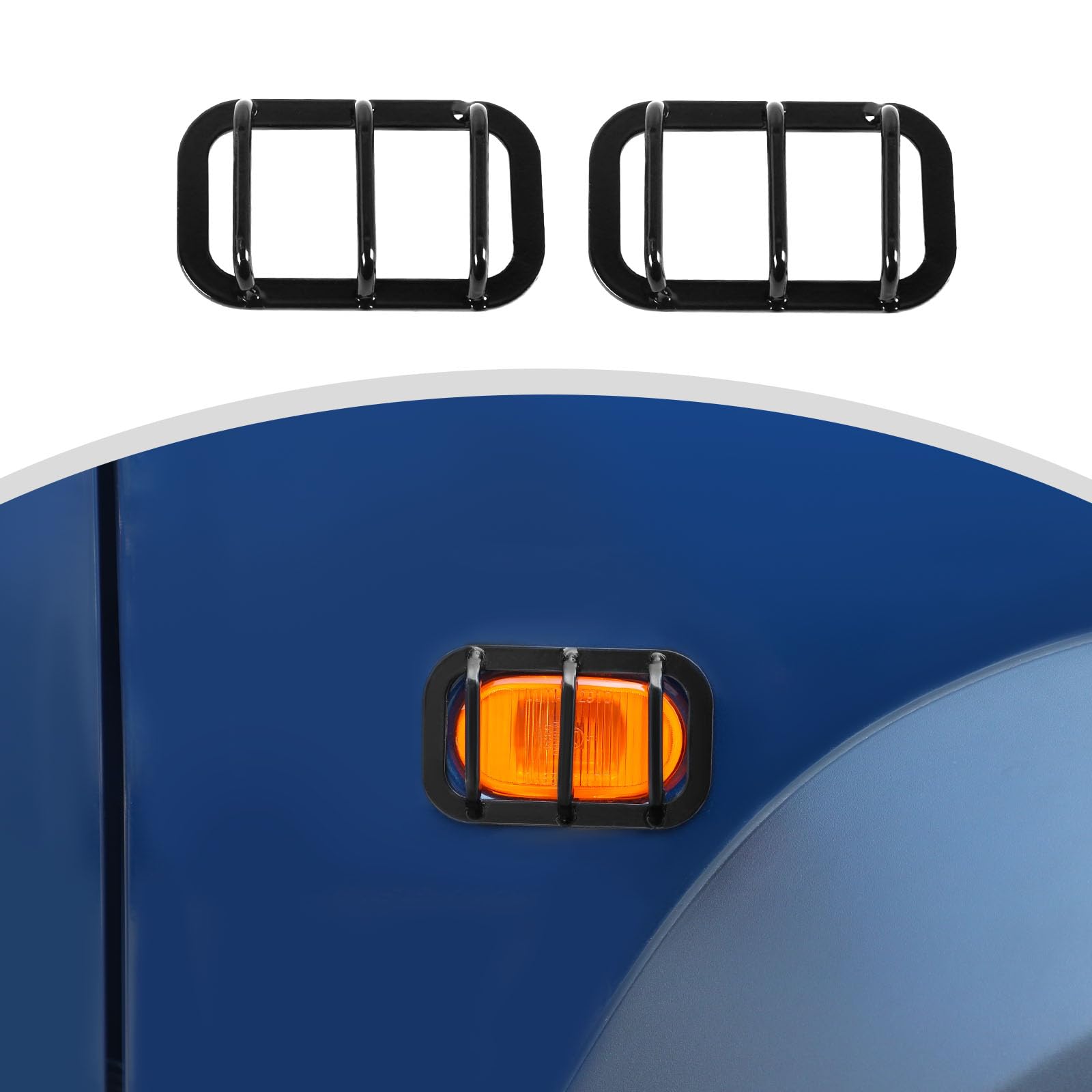 ANTC ジムニー 車用リアフォグランプライトカバー JB64W JB74W 2019 2020 2021 2022 2023 2024 2025 適用 カスタムパーツ アクセサリー 左右2枚 鉄製 黒 Suzuki Jimny 簡単インストールランプ保護パーツ