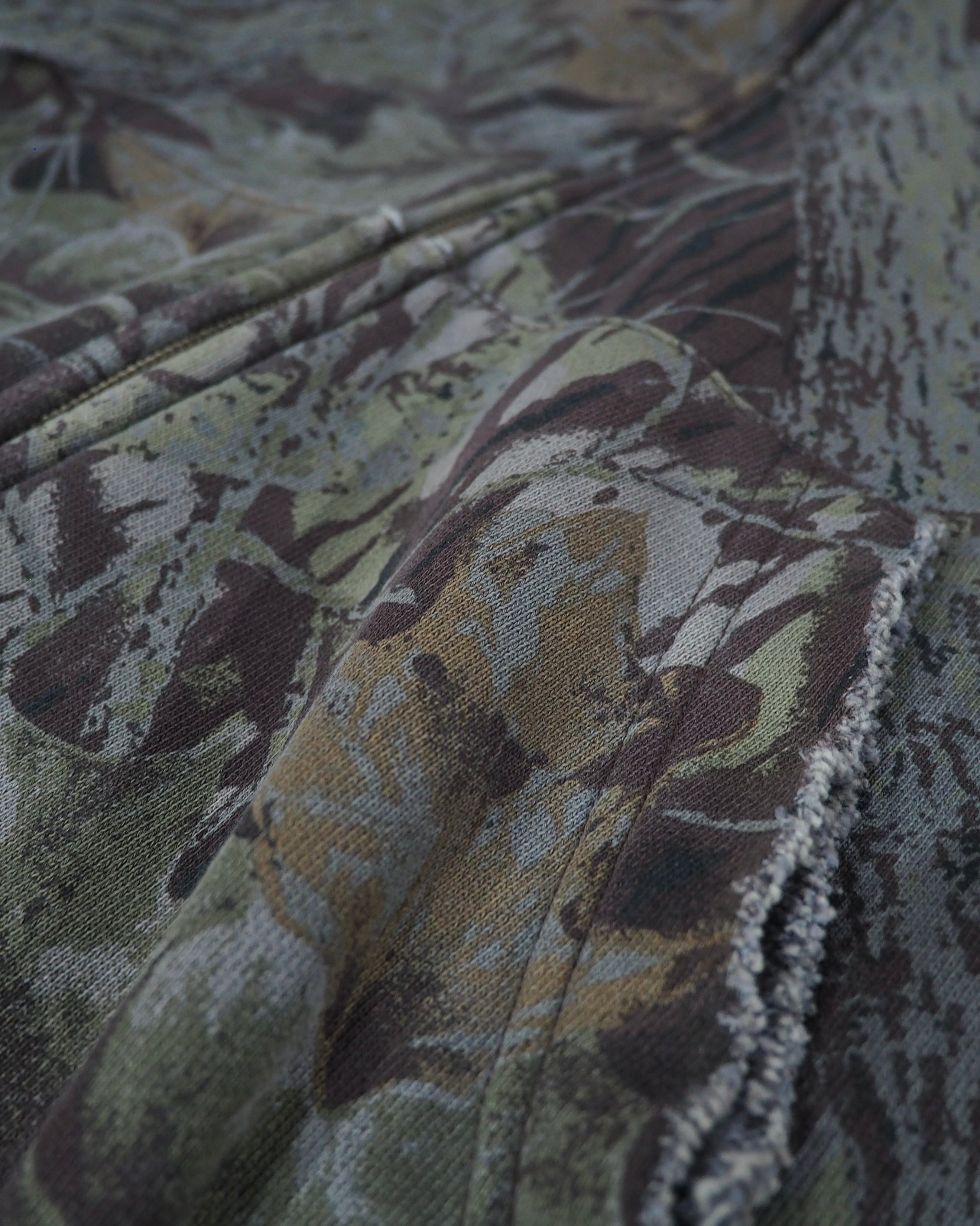 2002s " PPFM - Archive " Beautiful Aging Camouflage × Two stars Embroidery Full zip Parker ピーピーエフエム アーカイブ 星刺繍 パーカー