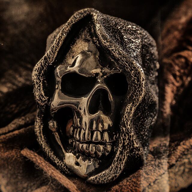 グリムエースラージスカルリング/フルテクスチャー ACE METAL WORKS エースメタルワークス RING リング