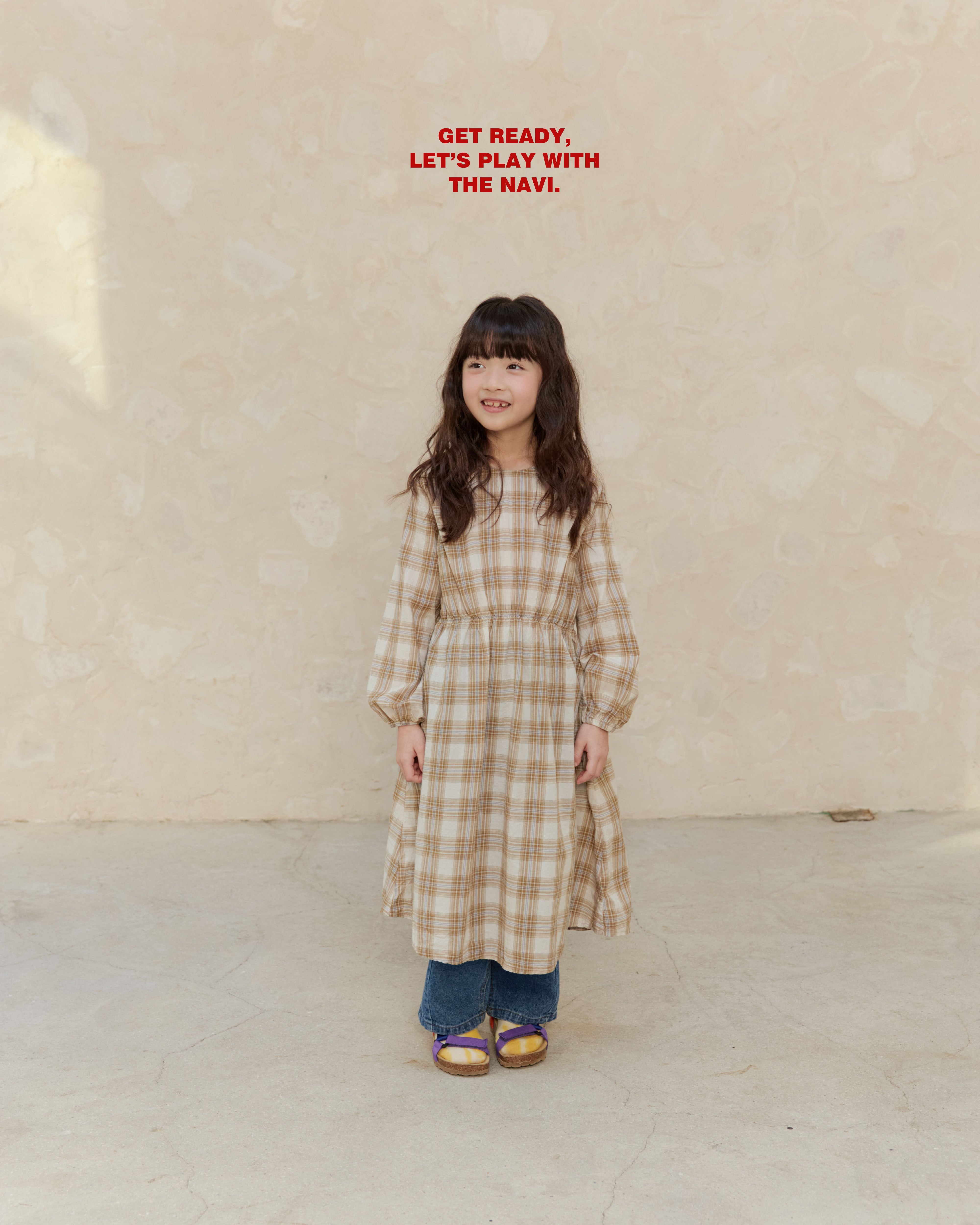 【予約】NAVI チェックワンピース 90~160