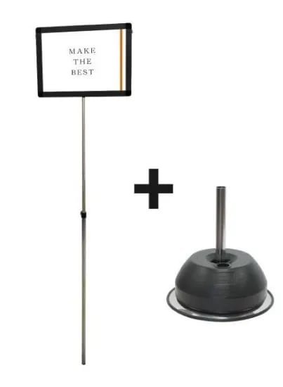 ブラックプラカードポールA A4横セット