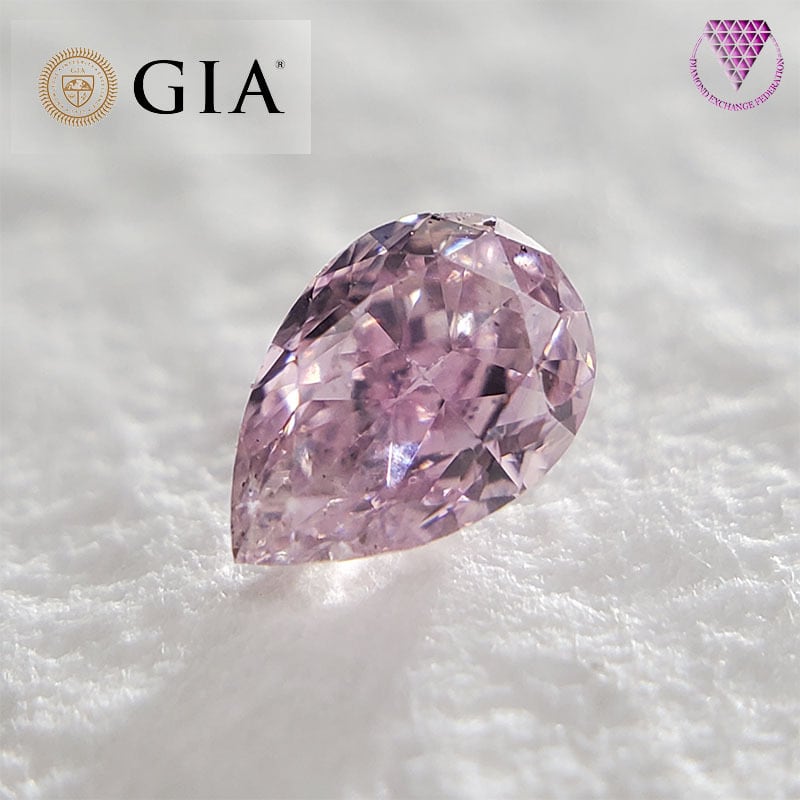 天然ピンクダイヤルース　0.044ct  Fancy Intense  Pink