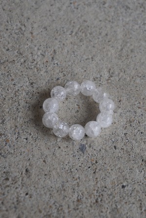 natural stone beads ring /crack crystal