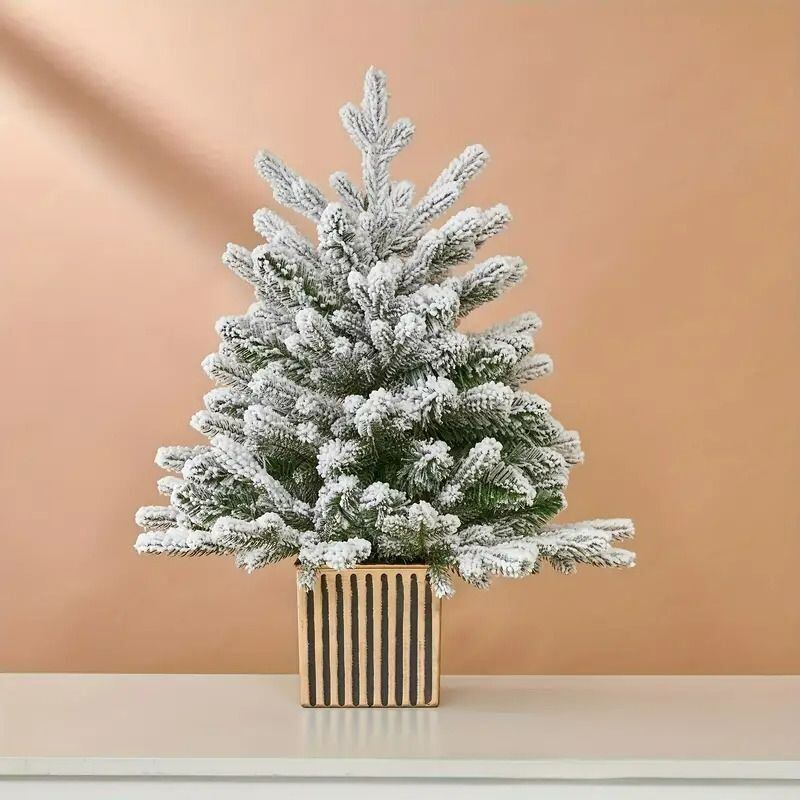 【クリスマス特集】インテリア　クリスマス用品【ミニ ホワイトX'masツリー】 ミニクリスマスツリー インテリア 雪 全長45cm クリスマス グリーン