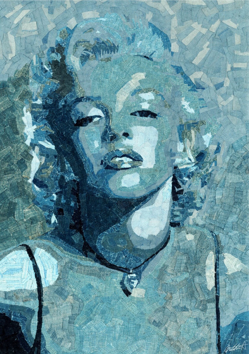 Some Like Her Blue – Textile Art Reproduction (NFT Certified
