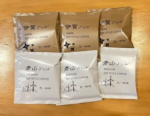 ディップスタイルコーヒーバック6袋(伊賀ブレンド＆青山ブレンド）（送料込）