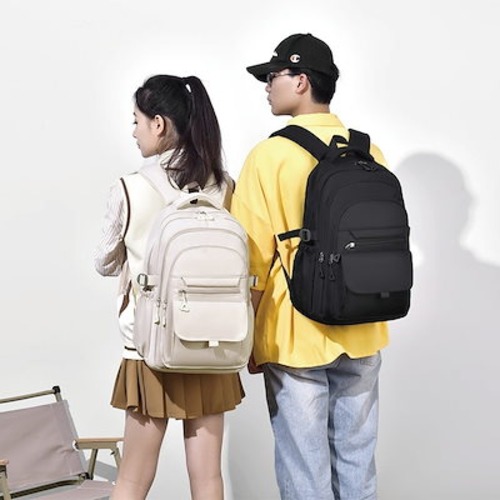 ソリッドカラーダブルショルダーバッグレディースオックスフォードファブリック防水バックパックカジュアル旅行バッグ 今すぐ欲しい！バックパック