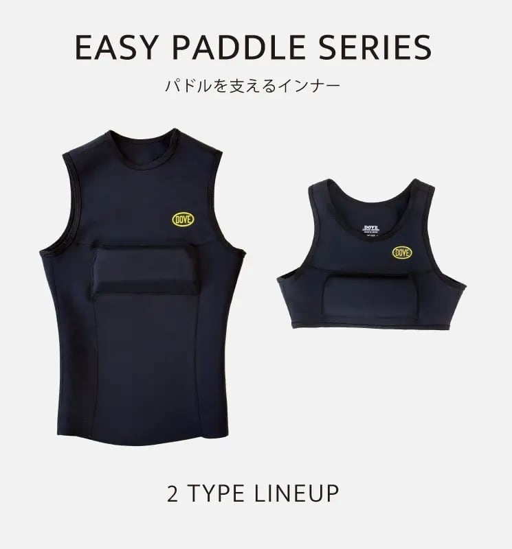 DOVE レディース ベストタッパー EASYPADDLE dove（ダブ）イージーパドル・ジップレス・ハーフベスト （1mm）MENS