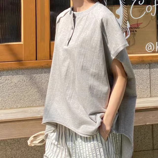 ゆったりシルエット　デザイン　カットソー  00079