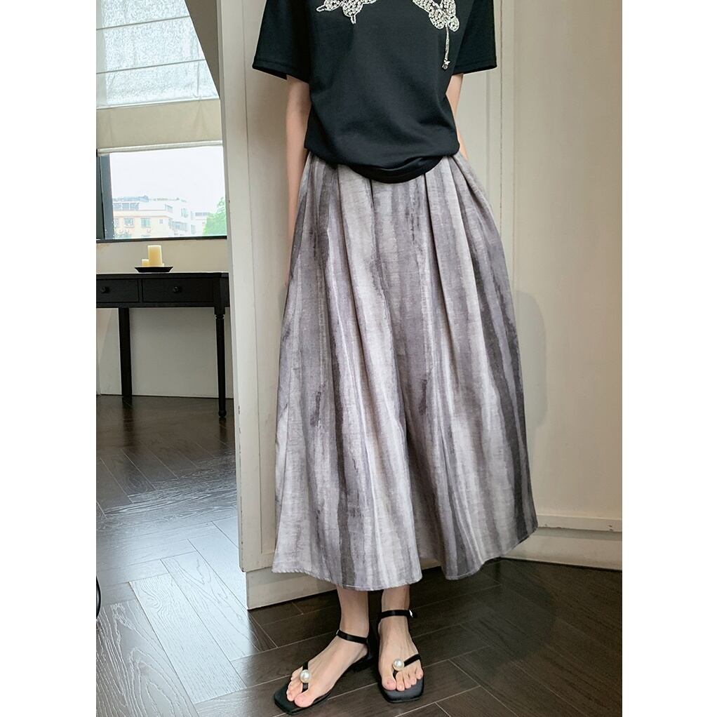 chic flare long skirt