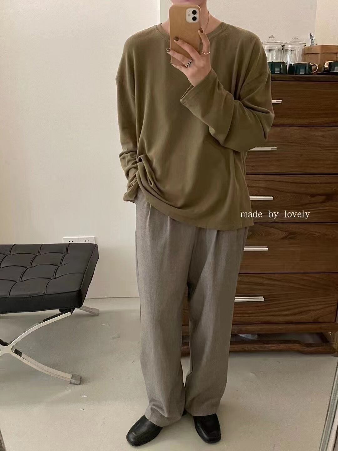 ゆる無地ロンT　AJ2085-I021