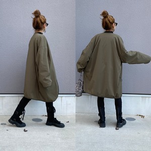 2way多機能ソフトリバーシブルボアouterlong／khaki