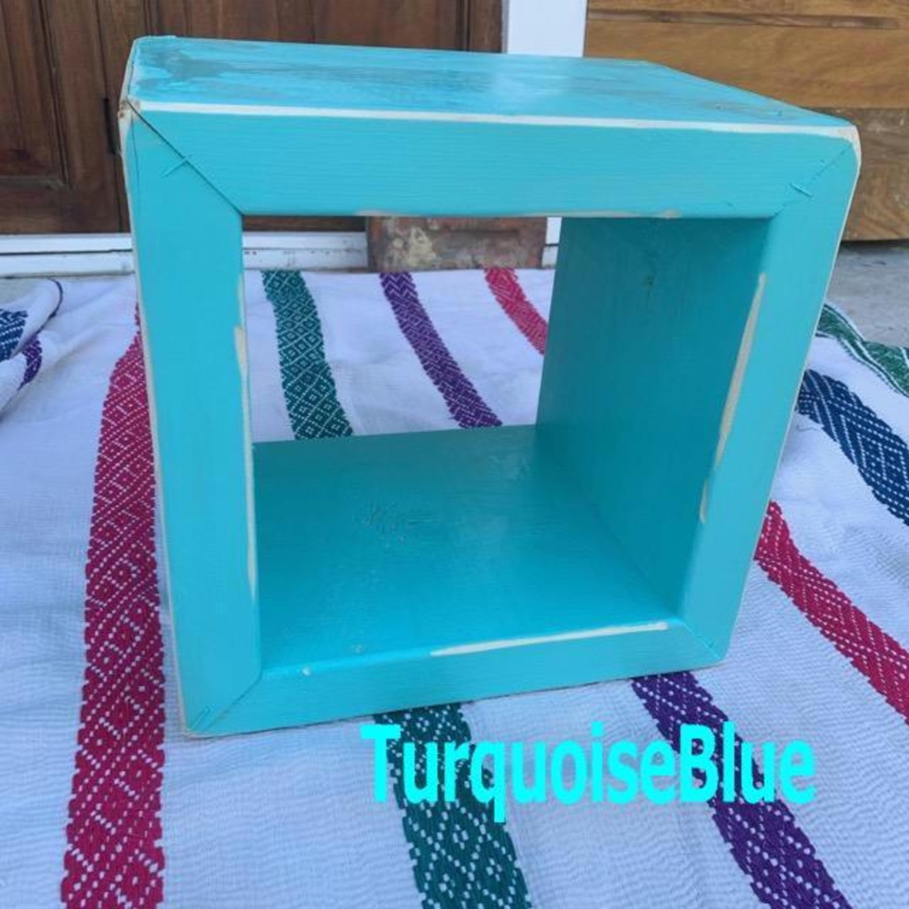 TOPANGA Furniture　カラフルウッドボックス　Sサイズ/グリーン　ピンク　ターコイズブルー　ホワイト　イエロー　レッド　受注生産可能　