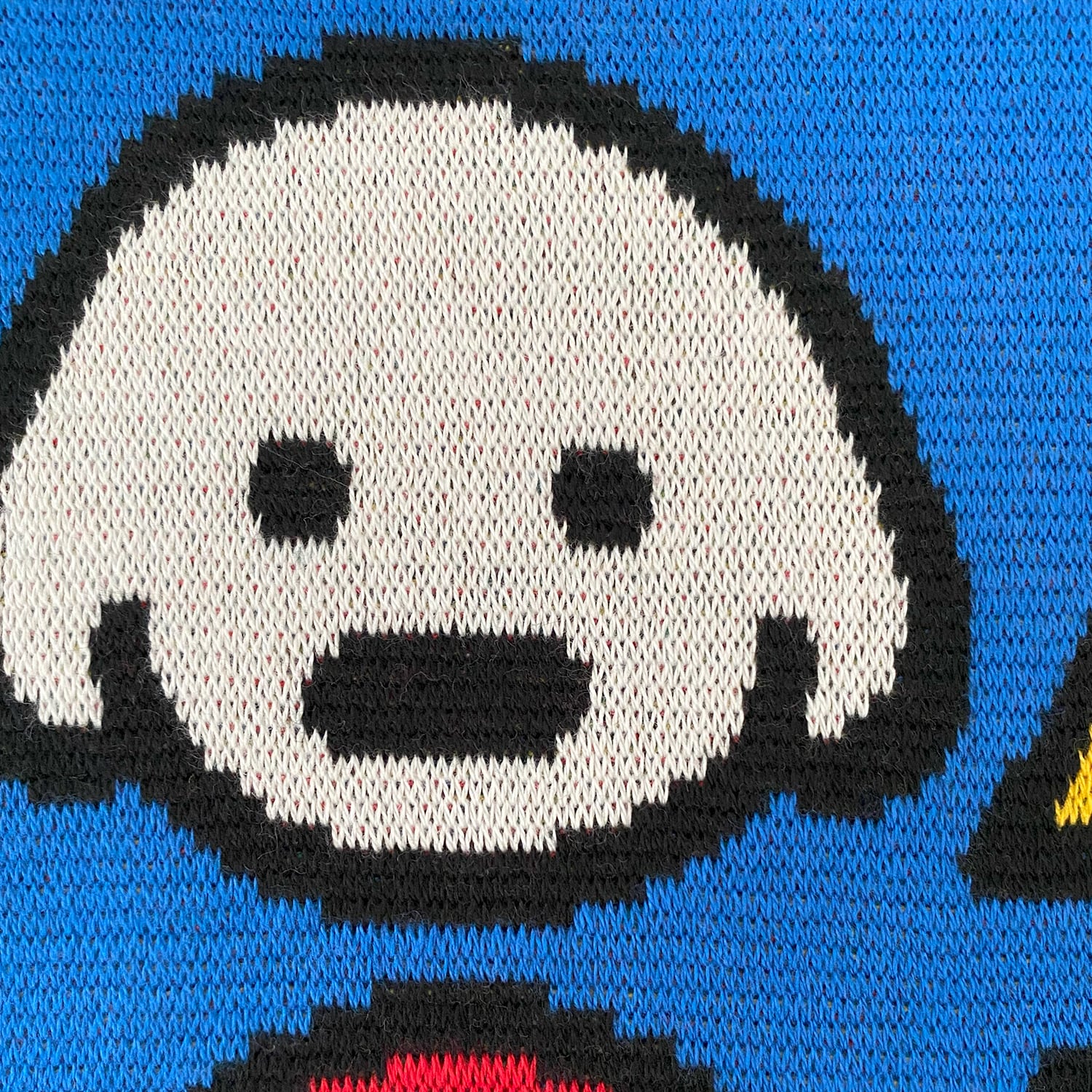 matsui】KNIT HANDKERCHIEF まる・さんかく・しかく・いぬ ニット