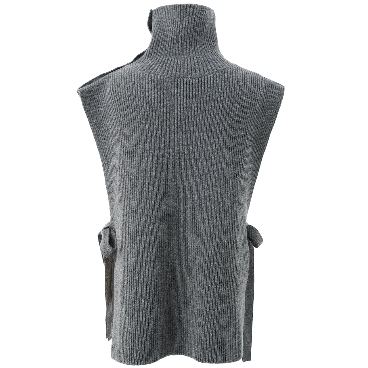 ノースリーブボタンダウンニット charre グレー | Cygne 