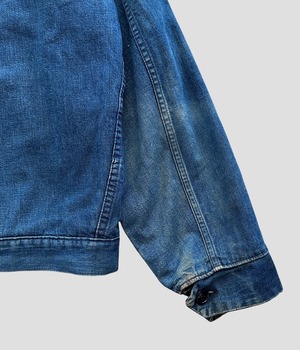 -Sears- Vintage 70s L Blanket liner Denim Work Jacket
