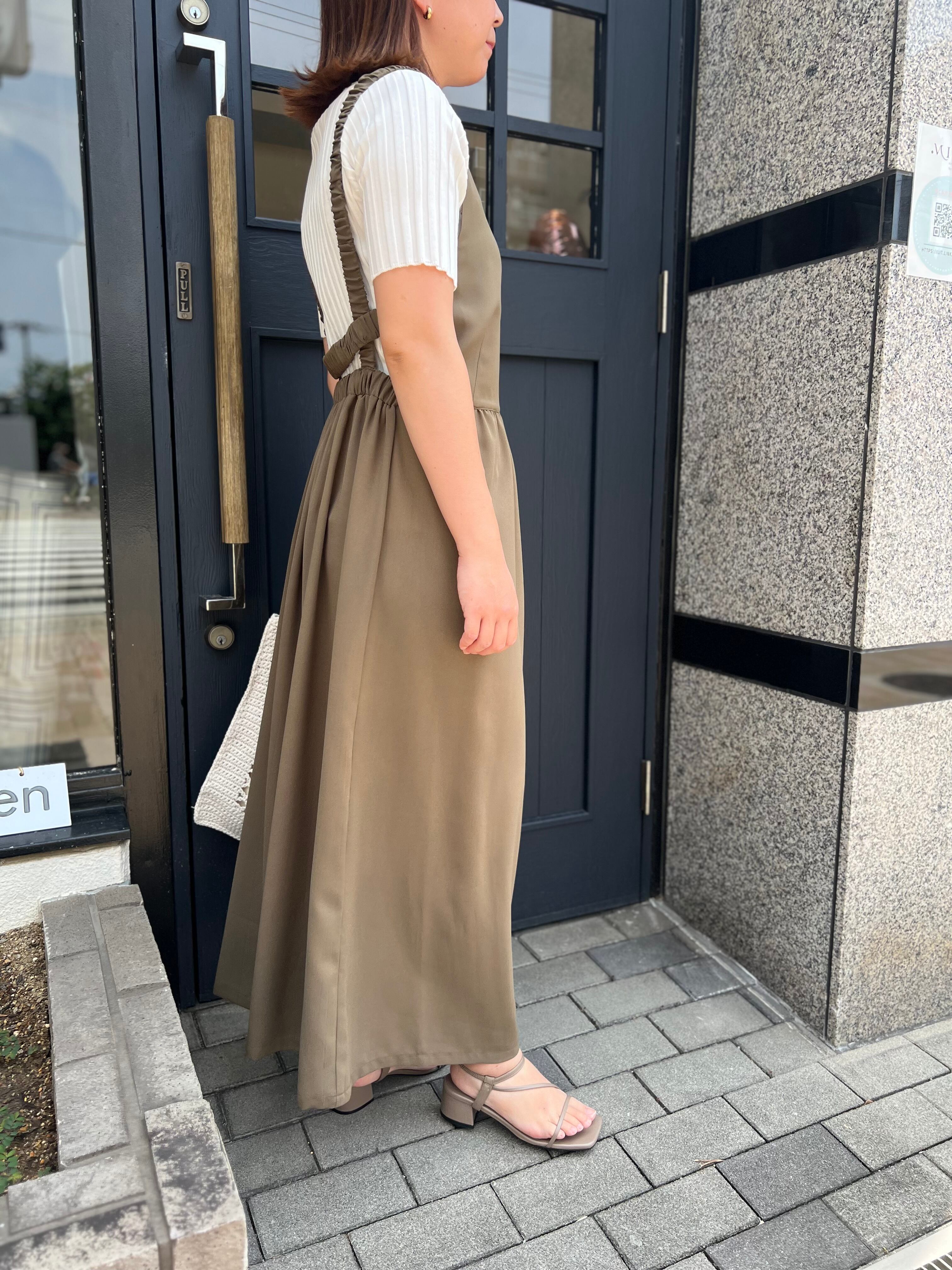 【PASSIONE】バックデザインジャンパースカート 516108