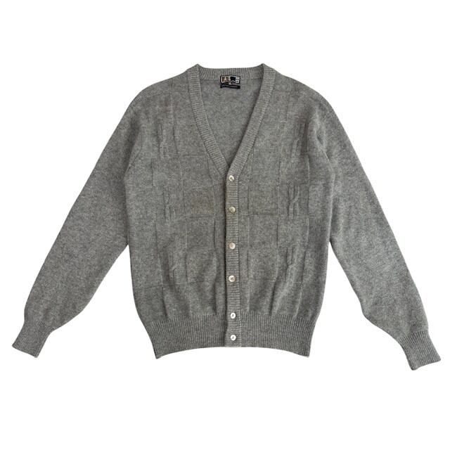 古着 ダックス DAKS カシミヤ カーディガン クリーニング済み 長袖 グレー メンズ Mサイズ